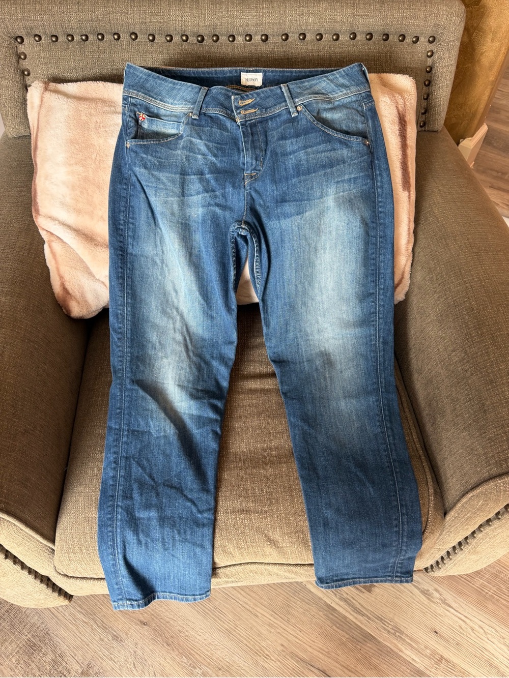 Hudson Jeans Women’s Crop Medium Blue Denim